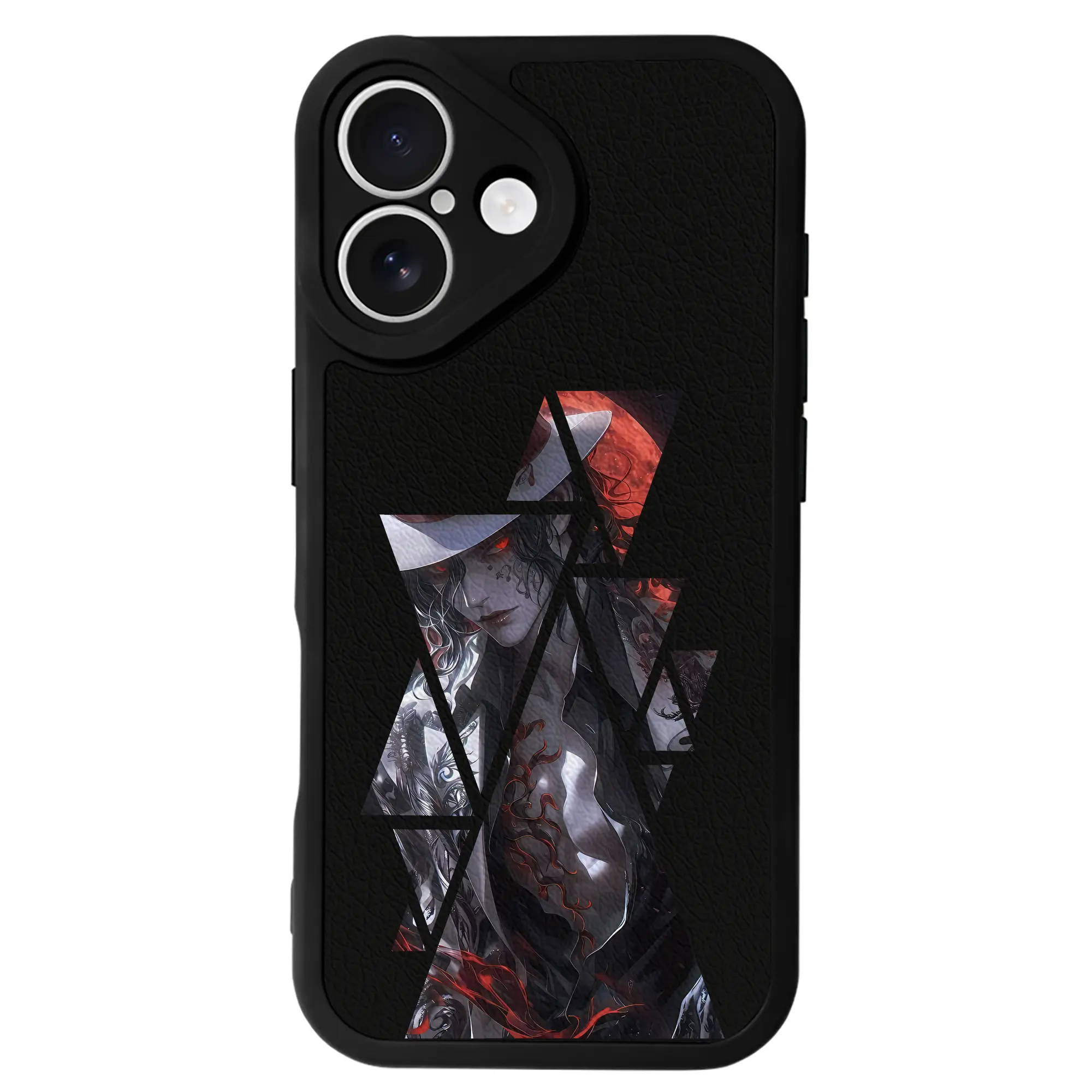 鬼滅の刃 グッズ,鬼舞辻 無惨 - IPhone 16シリーズ対応 ・ シリコンスマホケース ・ レザー調 ・ 高精度フィット ・ 耐衝撃 ・ ワイヤレス充電対応 ・ 精密カット